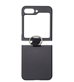 Husa Samsung Z Flip 5  fullcover, silicon, protectie camere, suport inel deget Negru