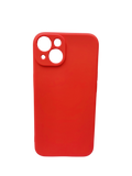 Husa Iphone 14 silicon moale, protectie camere si butoane,interior material textil Rosu