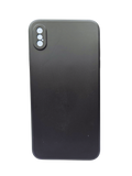 Husa Iphone Xs Max silicon, protectie camere si butoane, interior material textil Negru