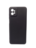 Husa Motorola G32 silicon moale, protectie camere si butoane, interior material textil Negru