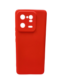 Husa Xiaomi 13 Pro silicon moale, protectie camere si butoane, interior material textil Rosu