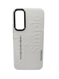 Husa Samsung A34 silicon, model White Simple, protectie camere si butoane
