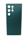 Husa Samsung S24 Ultra  silicon moale , protectie butoane, interior material textil Verde
