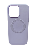 Husa Iphone 14 piele ecologica, MagSafe, Interior catifelat Lilla