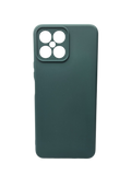 Husa Honor X8 silicon moale, protectie camere si butoane, interior material textil Verde