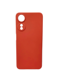 Husa Oppo A78 silicon, protectie camere si butoane, interior material textil Corai