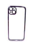 Husa Iphone 14 Plus silicon , spate transparent , Protectie Camere Mov