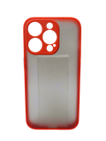 Husa Iphone 15 Pro din silicon si finisaj mat si protectie camere, Rosu