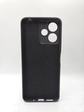 Husa Xiaomi Redmi 12 silicon moale, protectie camere si butoane, interior material textil Negru