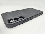 Husa Samsuung A34 silicon negru si textura carbon