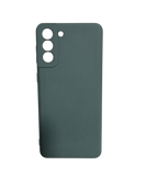 Husa Samsung S21 Plus silicon, protectie camere, interior material textil Verde