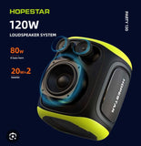 Boxa HopeStar Party 130 ,120W Putere cu microfon Wireless, Baterie 22000 mAh Negru