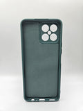 Husa Honor X8 silicon moale, protectie camere si butoane, interior material textil Verde