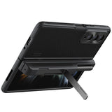 Husa Samsung Z Fold 4 premium Nillkin Super Frosted Shield Armor, protectie pen + suport Negru