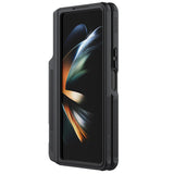 Husa Samsung Z Fold 4 premium Nillkin Super Frosted Shield Armor, protectie pen + suport Negru