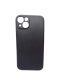 Husa Iphone 13 silicon moale , protectie camere ,interior material textil Negru