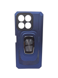 Husa Honor X8 silicon si plastic, suport inel rotativ , protectie camere si butoane Albastru
