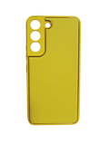 Husa Samsung S22 piele ecologica, protectie camere, margini anti alunecare Galben