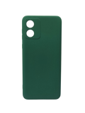 Husa Motorola E13 silicon moale, protectie camere si butoane, interior material textil Verde