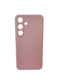 Husa Samsung S24 silicon moale , protectie butoane si camere, interior material textil Roz