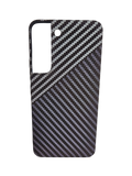 Husa Samsung S22 tip kevlar, slim case, protectie butoane, textura carbon Negru