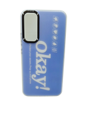 Husa Samsung A34 silicon, model Blue Okay, protectie camere si butoane