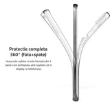 Husa Huawei P30 Pro silicon 360, protectie fata-spate, protectie camere si butoane Transparent