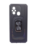Husa Xiaomi Redmi Note 12C silicon si plastic, suport inel rotativ , protectie camere si butoane Negru