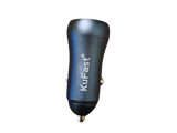 Incarcator Auto Fast Charge KuFast PD si QC 3.0 6A USB C si USB 3.0 Negru