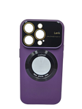 Husa Iphone 14 Pro silicon , MagSafe, decupaj logo , protectie camere Mov