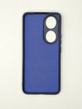 Husa Honor 90 din silicon moale, protectie camere si butoane, interior material textil Albastru
