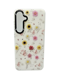 Husa Samsung S24 Plus silicon, model Flowers, protectie camere si butoane