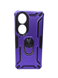 Husa Honor 90 silicon si plastic, suport inel rotativ, protectie camera si butoane Mov