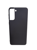 Husa Samsung S21 Plus silicon, protectie camere, interior material textil Negru