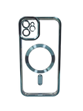 Husa Iphone 11 din silicon moale, MagSafe, Protectie Camere Verde