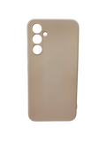 Husa Samsung A54 silicon moale , protectie butoane, interior material textil Bej