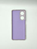 Husa Oppo A98 silicon moale, protectie camere si butoane, interior material textil Lila