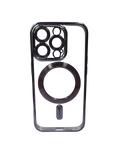 Husa Iphone 15 Pro din silicon moale, MagSafe, Protectie Camere Negru