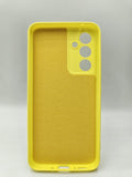 Husa Samsung A54 silicon moale , protectie butoane, interior material textil Galben