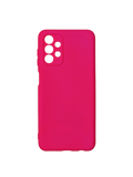 Husa Samsung A13  silicon moale , protectie butoane, interior material textil Roz