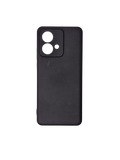 Husa Motorola Edge 40 Neo silicon, protectie camere si butoane, interior material textil Negru