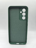 Husa Samsung A54 silicon moale , protectie butoane, interior material textil Verde