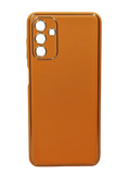 Husa Samsung A04s piele ecologica, protectie camere, margini anti alunecare Portocaliu