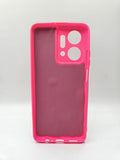 Husa Honor X7a silicon moale , protectie camere si butoane, interior material textil Roz