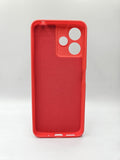 Husa Xiaomi Redmi 12 silicon moale, protectie camere si butoane, interior material textil Rosu
