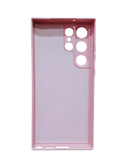 Husa Samsung S23 Ultra silicon moale, protectie camere, interior material textil Roz