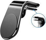 Suport telefon auto magnetic , rotativ  cu clema Negru
