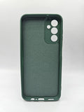 Husa Samsuung A14 silicon, protectie camere, interior material textil Verde