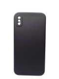 Husa Iphone X silicon, protectie camere si butoane, interior material textil Negru