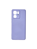 Husa Motorola Edge 40 silicon moale, protectie camere si butoane, interior material textil Lila